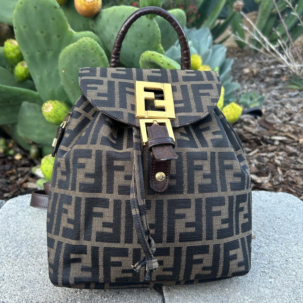 Fendi Zucca Canvas Backpack